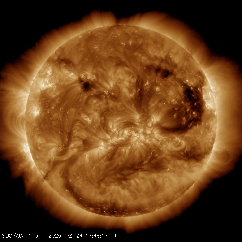 Die Sonne im extremen UV bei 193 Ångström - NASA SDO AIA