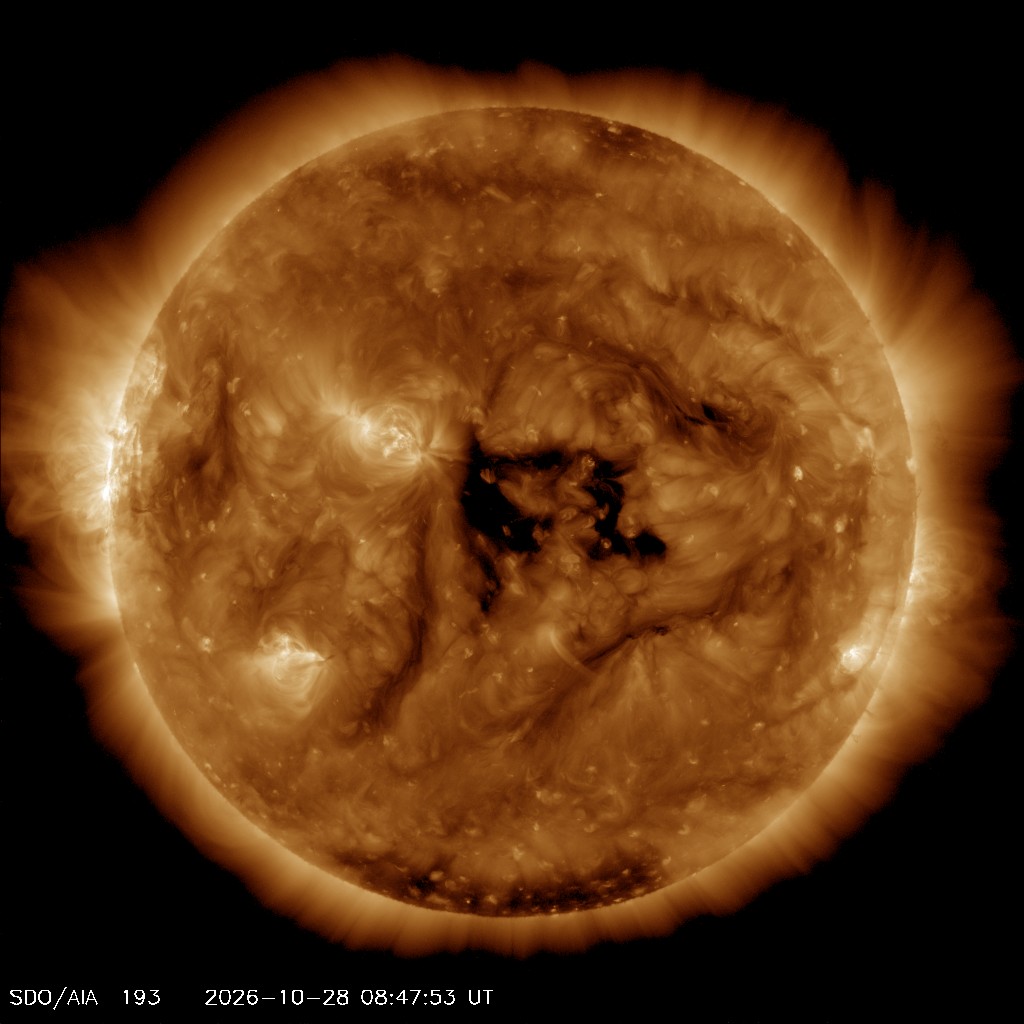 Die Sonne heute im extremen Ultraviolett bei 193 Ångström - NASA SDO AIA