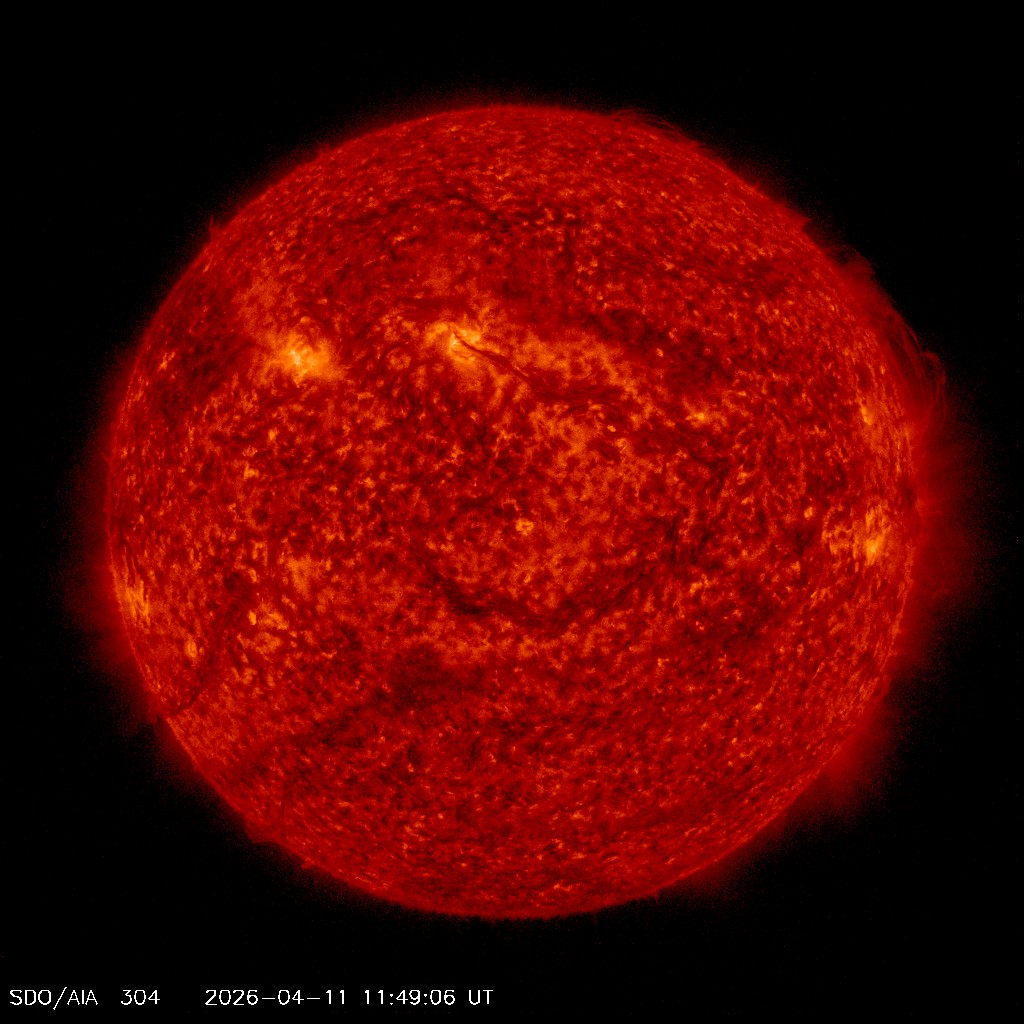 Die Sonne im EUV 304 Å - NASA SDO AIA