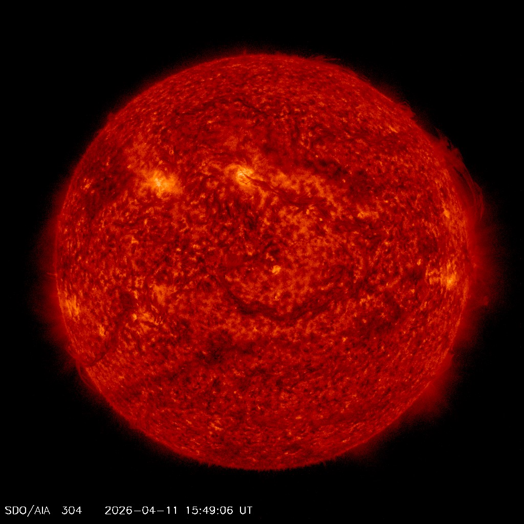 Die Sonne im EUV 304 Å - NASA SDO AIA