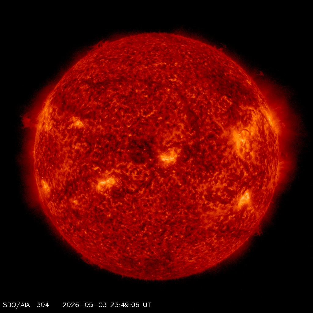 Die Sonne im EUV 304 Å - NASA SDO AIA