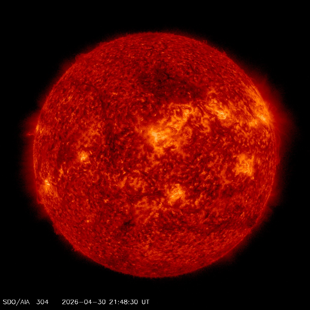 Die Sonne im EUV 304 Å - NASA SDO AIA