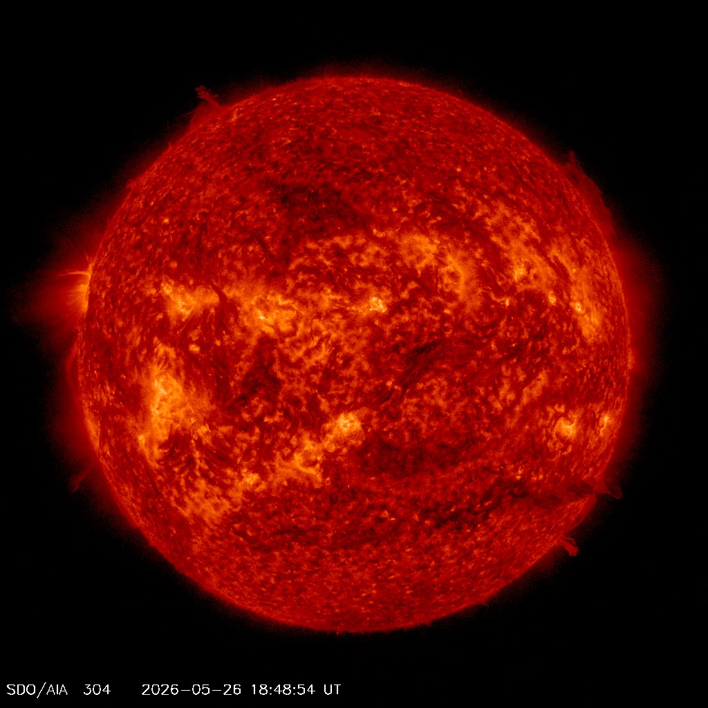 Die Sonne im EUV 304 Å - NASA SDO AIA