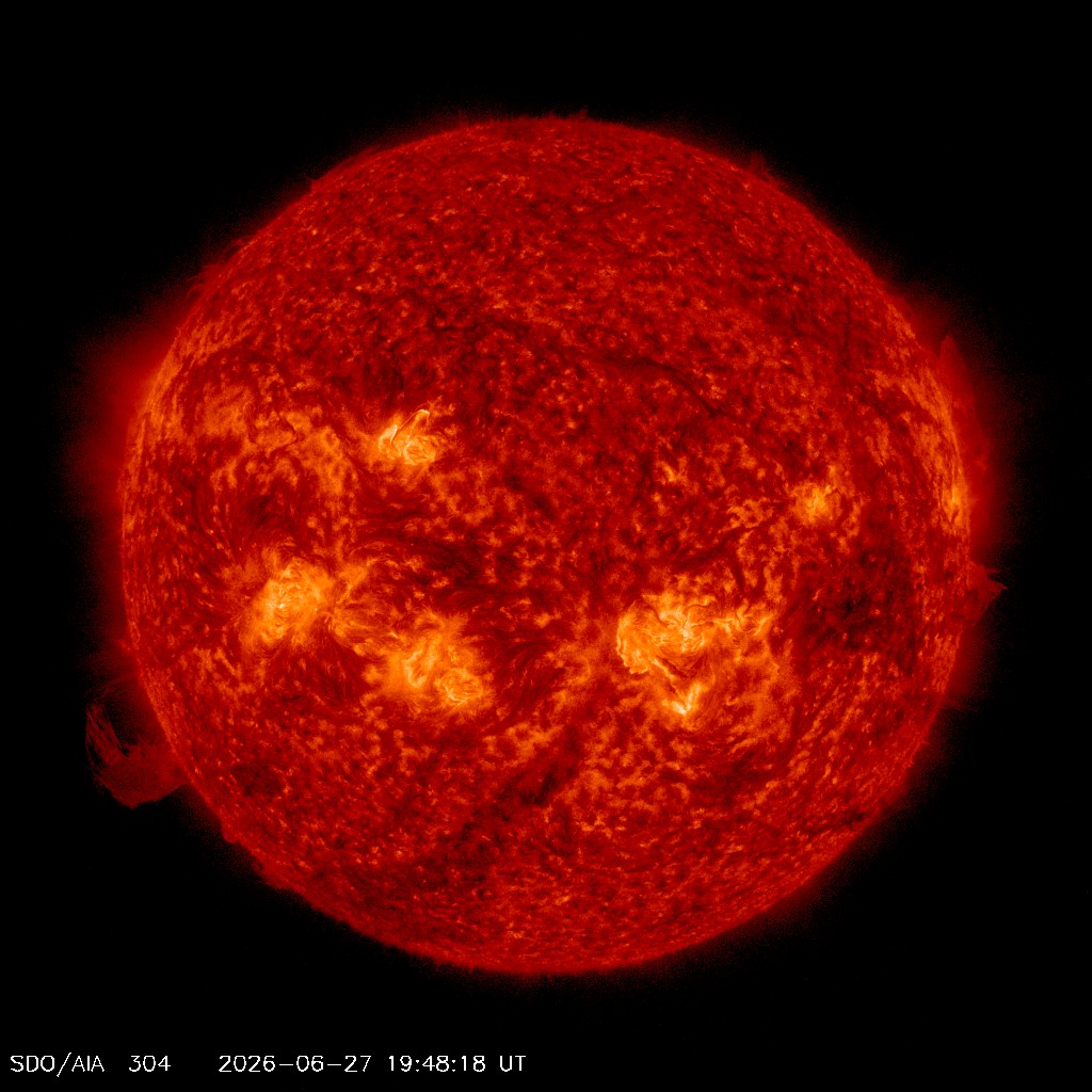 Die Sonne im EUV 304 Å - NASA SDO AIA