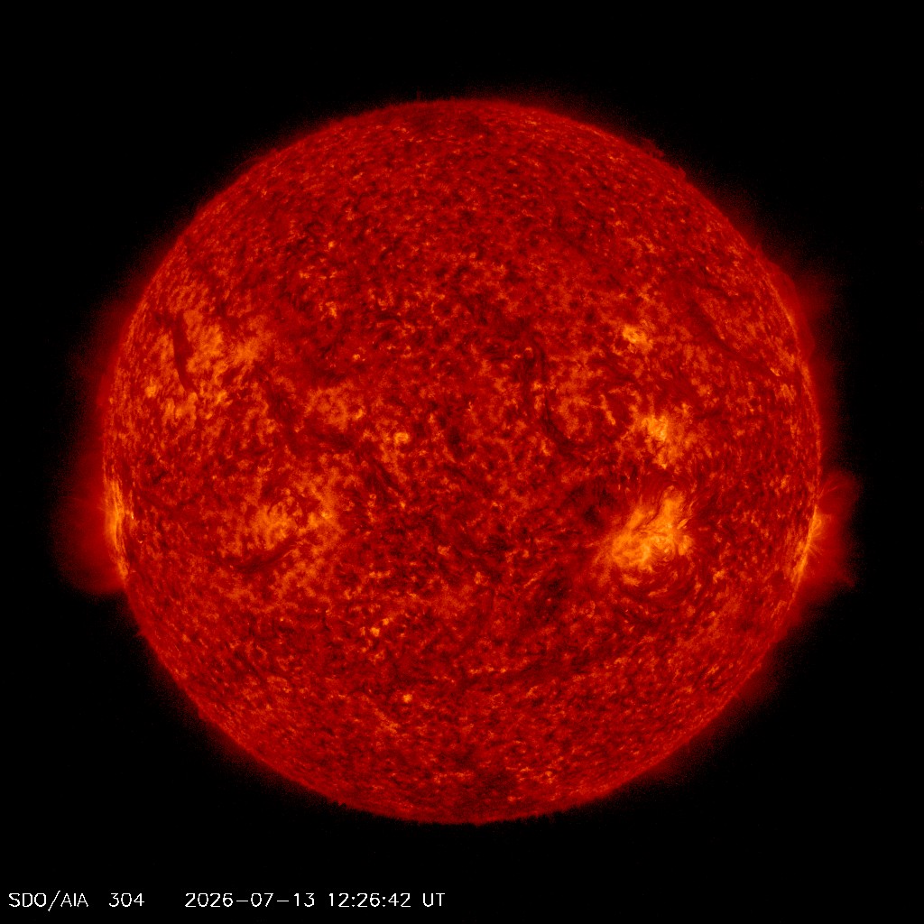 Die Sonne im EUV 304 Å - NASA SDO AIA