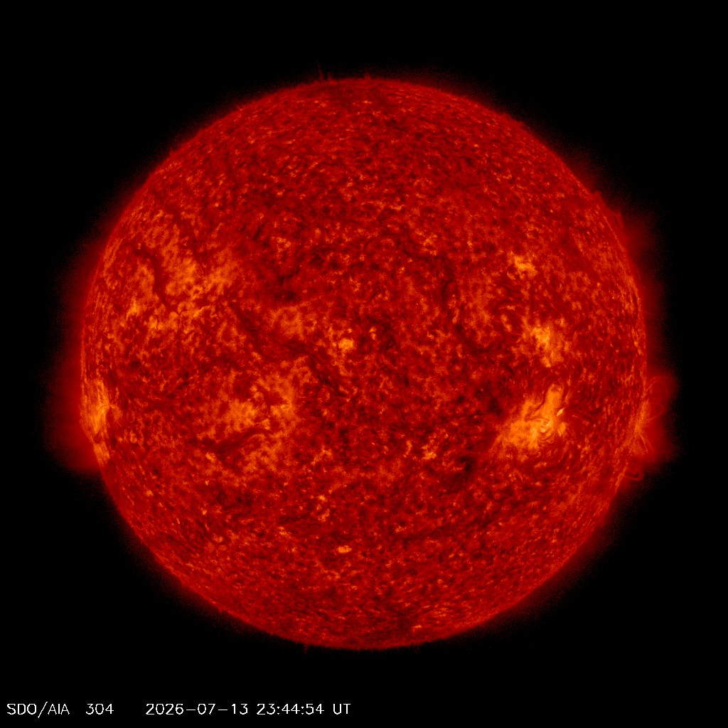 Die Sonne im EUV 304 Å - NASA SDO AIA