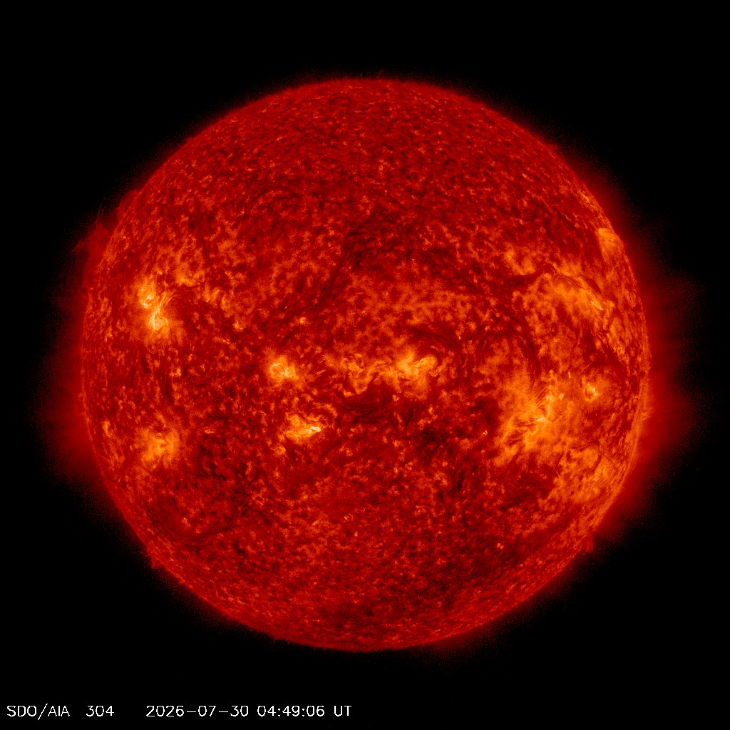 Die Sonne im EUV 304 Å - NASA SDO AIA