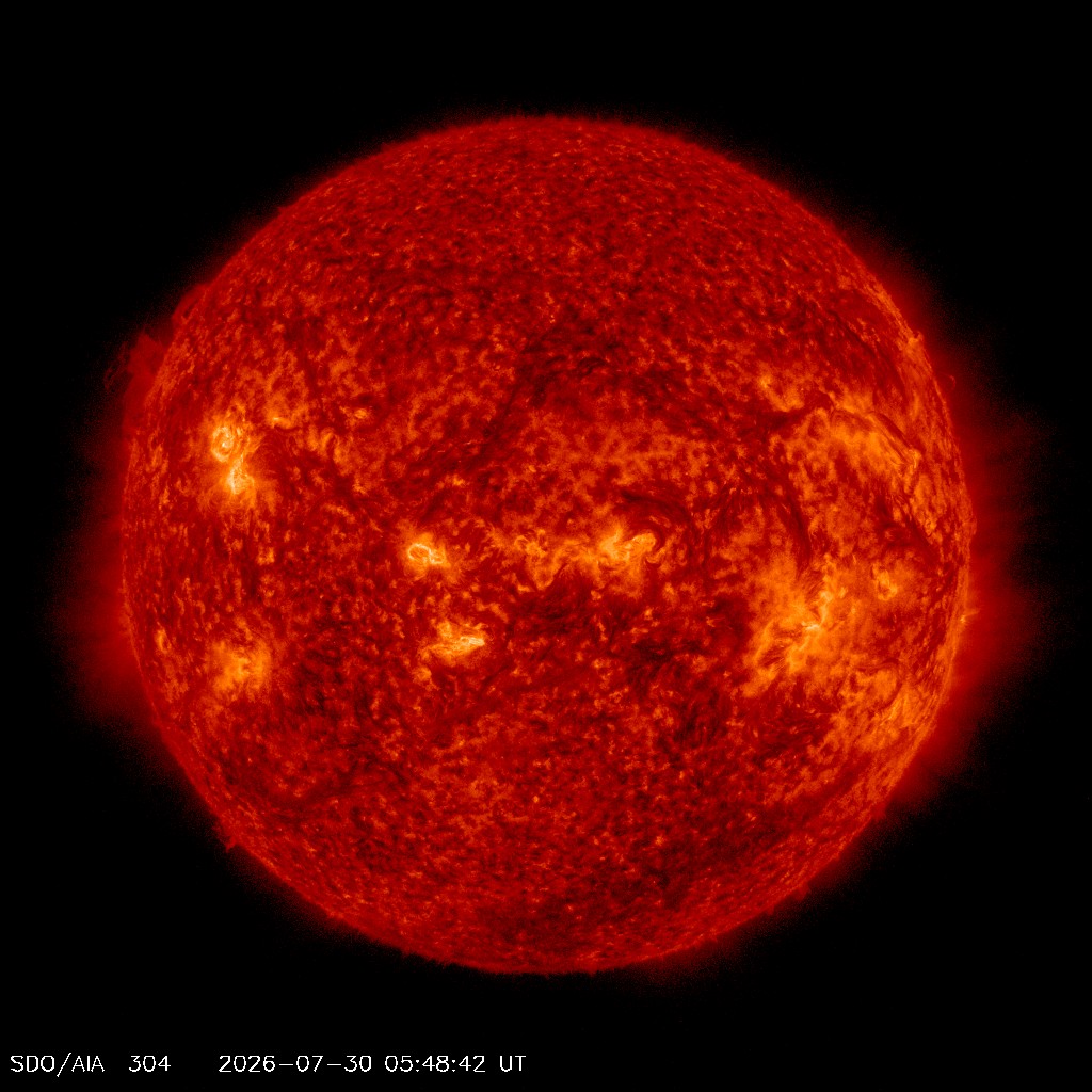 Die Sonne im EUV 304 Å - NASA SDO AIA