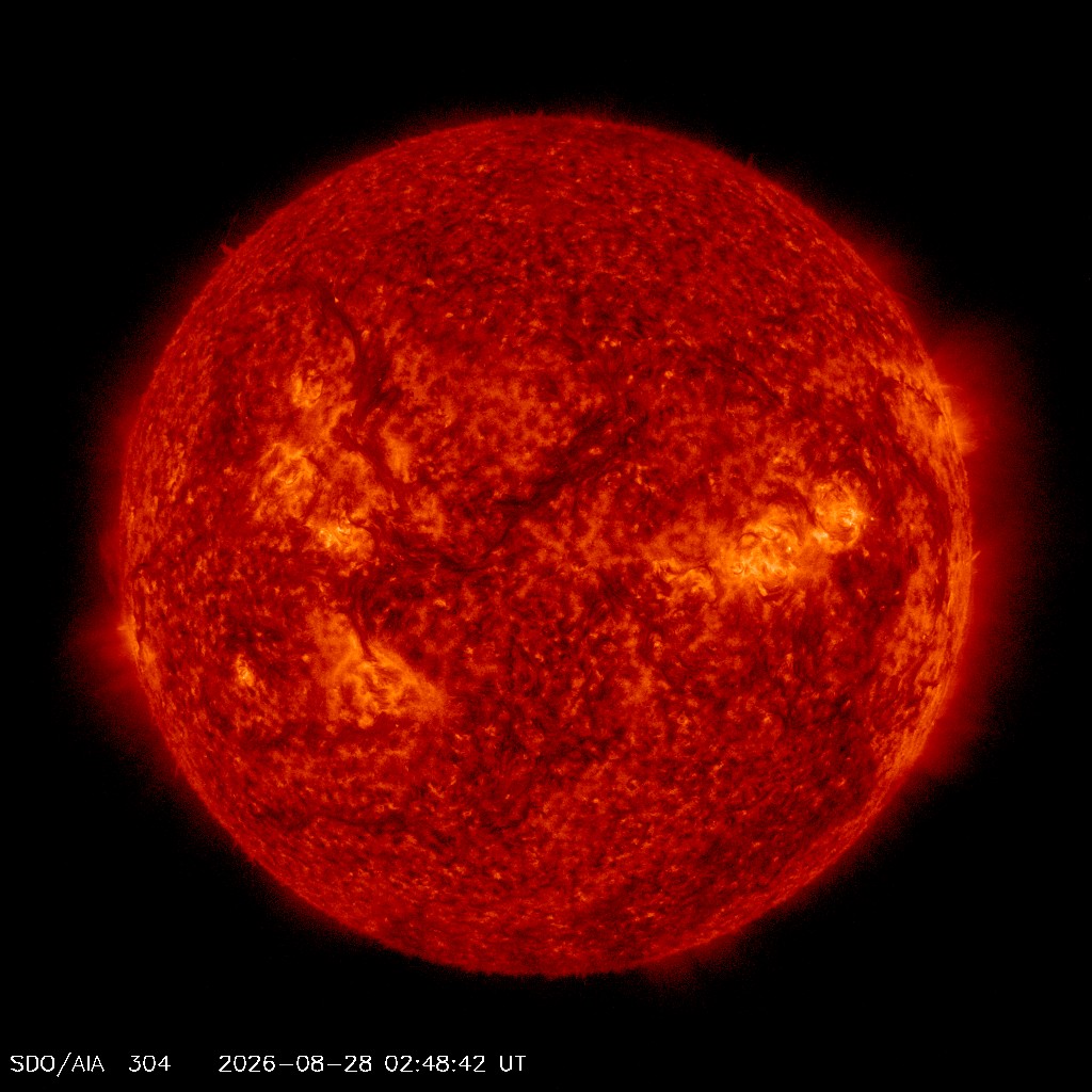 Die Sonne im EUV 304 Å - NASA SDO AIA
