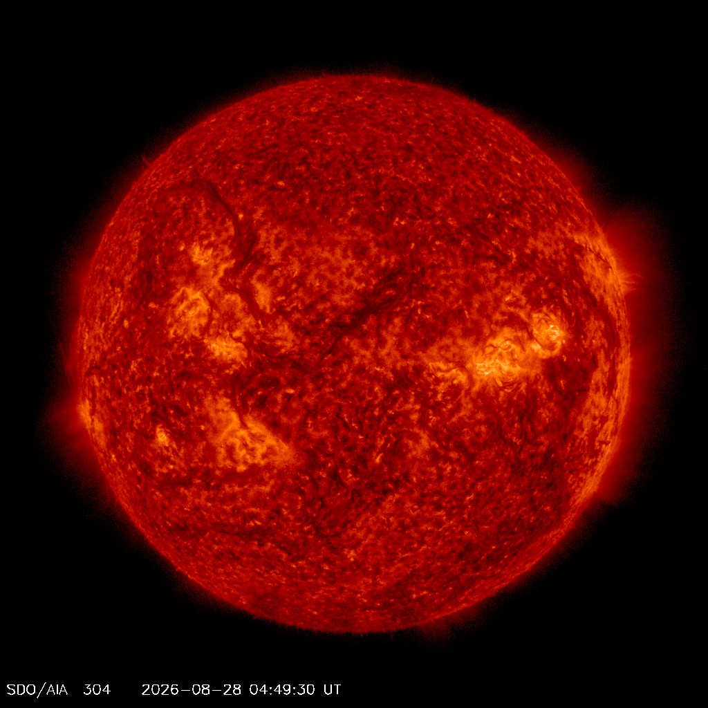 Die Sonne im EUV 304 Å - NASA SDO AIA