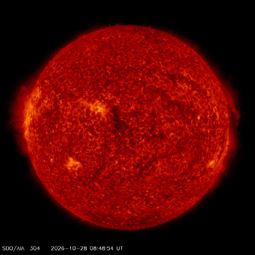 Die Sonne im EUV 304 Å - NASA SDO AIA