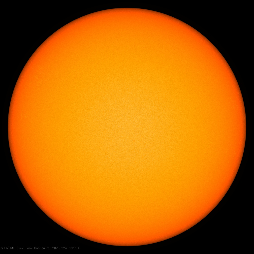 Die Sonne im sichtbaren Licht - NASA SDO HMI
