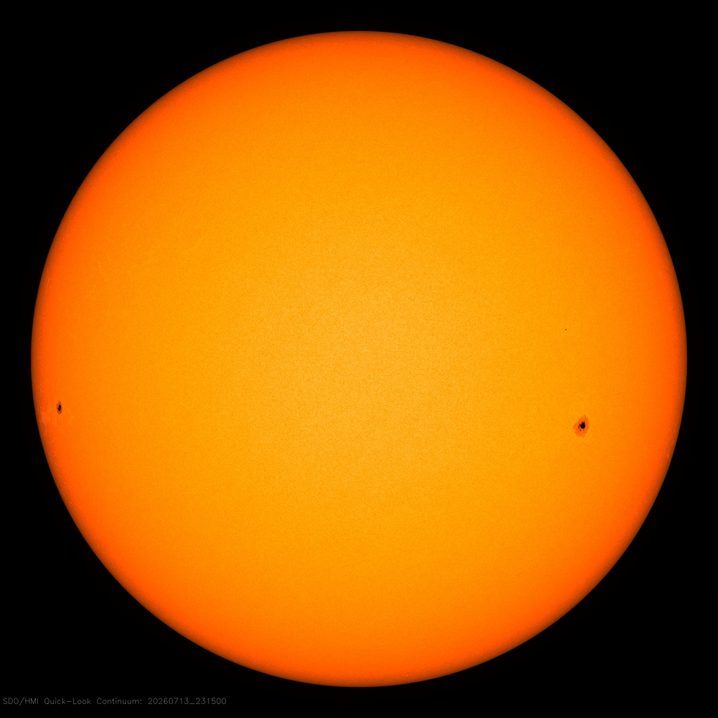 Die Sonne im sichtbaren Licht - NASA SDO HMI