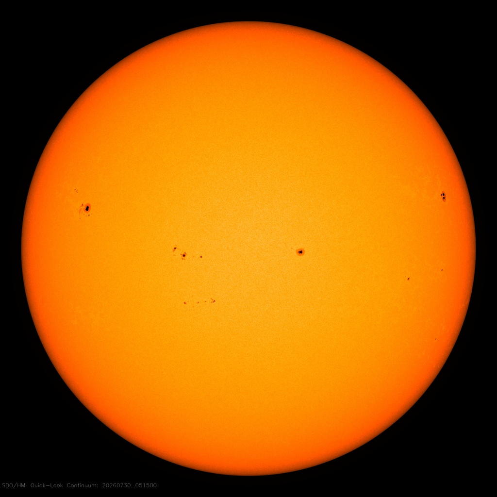 Die Sonne im sichtbaren Licht - NASA SDO HMI